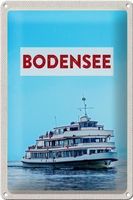 Blechschild-BODENSEE MIT PASSAGIERSCHIFF