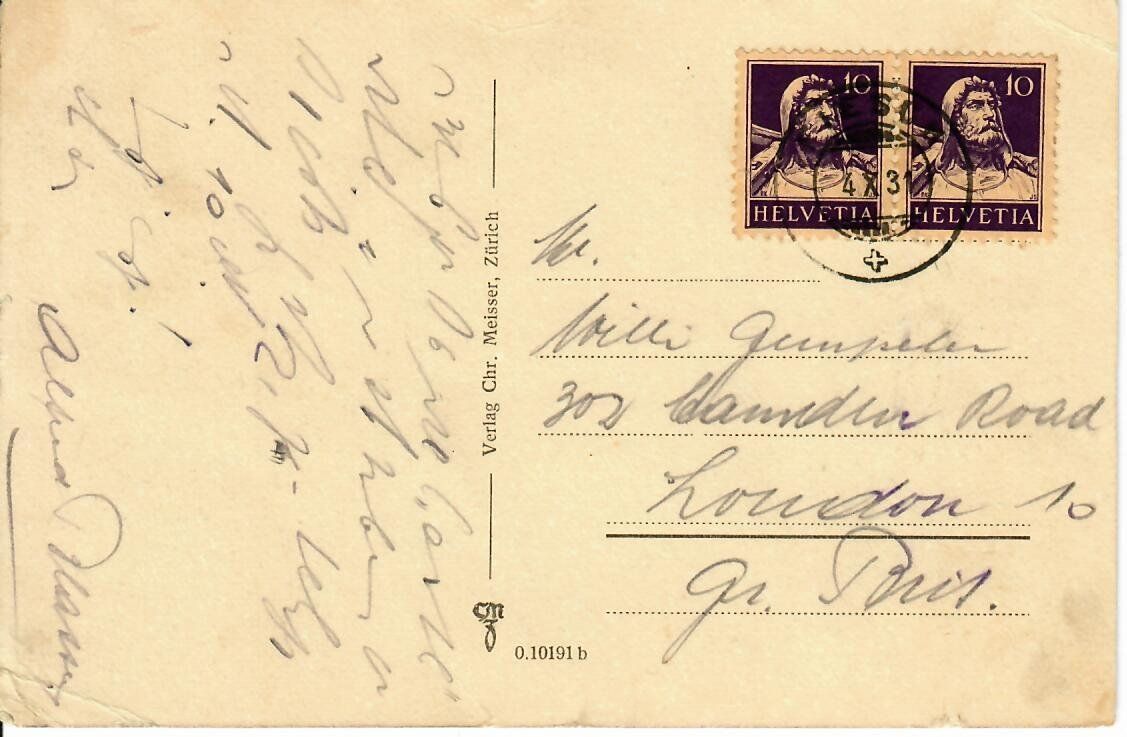 Ansichtskarten: Fiesch  1931 – Gebraucht aus Hochdorf von Ziegel-16 1