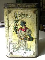 antike Blechdose Suchard Cacao