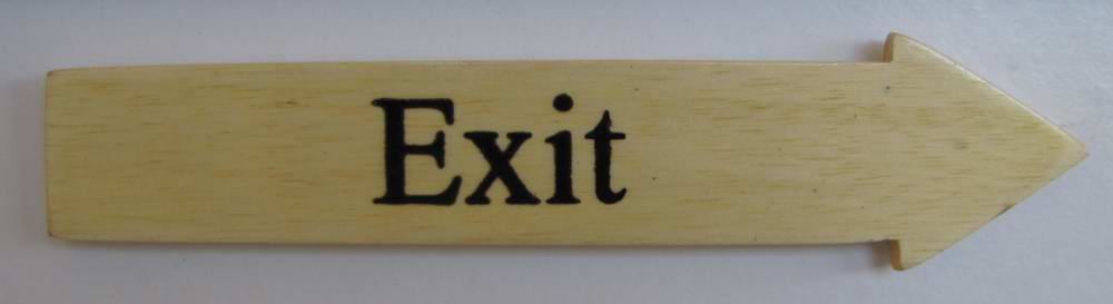 Insegne: Holz Pfeilschild hell-EXIT – Nuovo e nell'imballaggio originale da Rupperswil venduto da big-one-sale