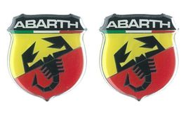 Abarth Wappen 3D Sticker Aufkleber 26x32mm Duo Set (21531)