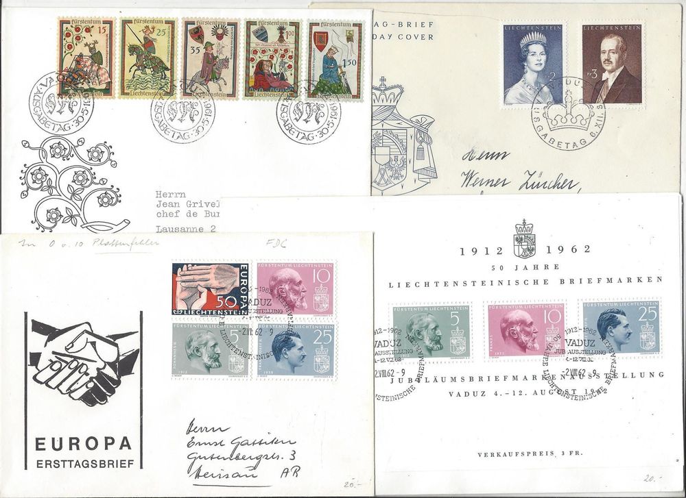 4 FDC Liechtenstein 196062 KP 120. Kaufen auf Ricardo