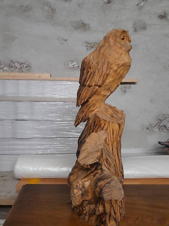 Sculture & Statue: Eule aus Massivholz geschnitzt – Usato da Stans venduto da Baggenstos11 2