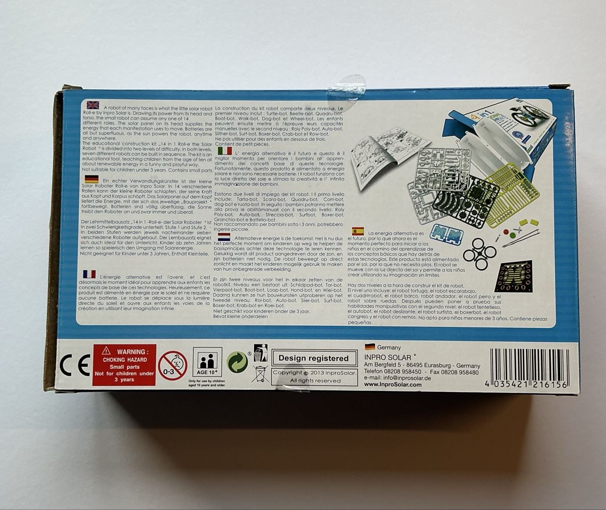 Kit di costruzioni: 14 in 1 Educational Solar Roll-E Roboter Bausatz mit Box – Usato da Beinwil am See venduto da Tobi-Wied 5