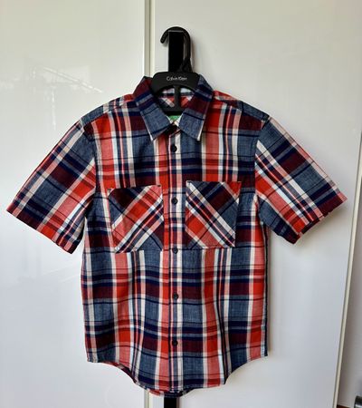 Camicia in cotone manica corta Benetton *NUOVA*