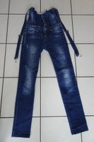 enganliegende Träger Jeans, Latzhose Gr. 36