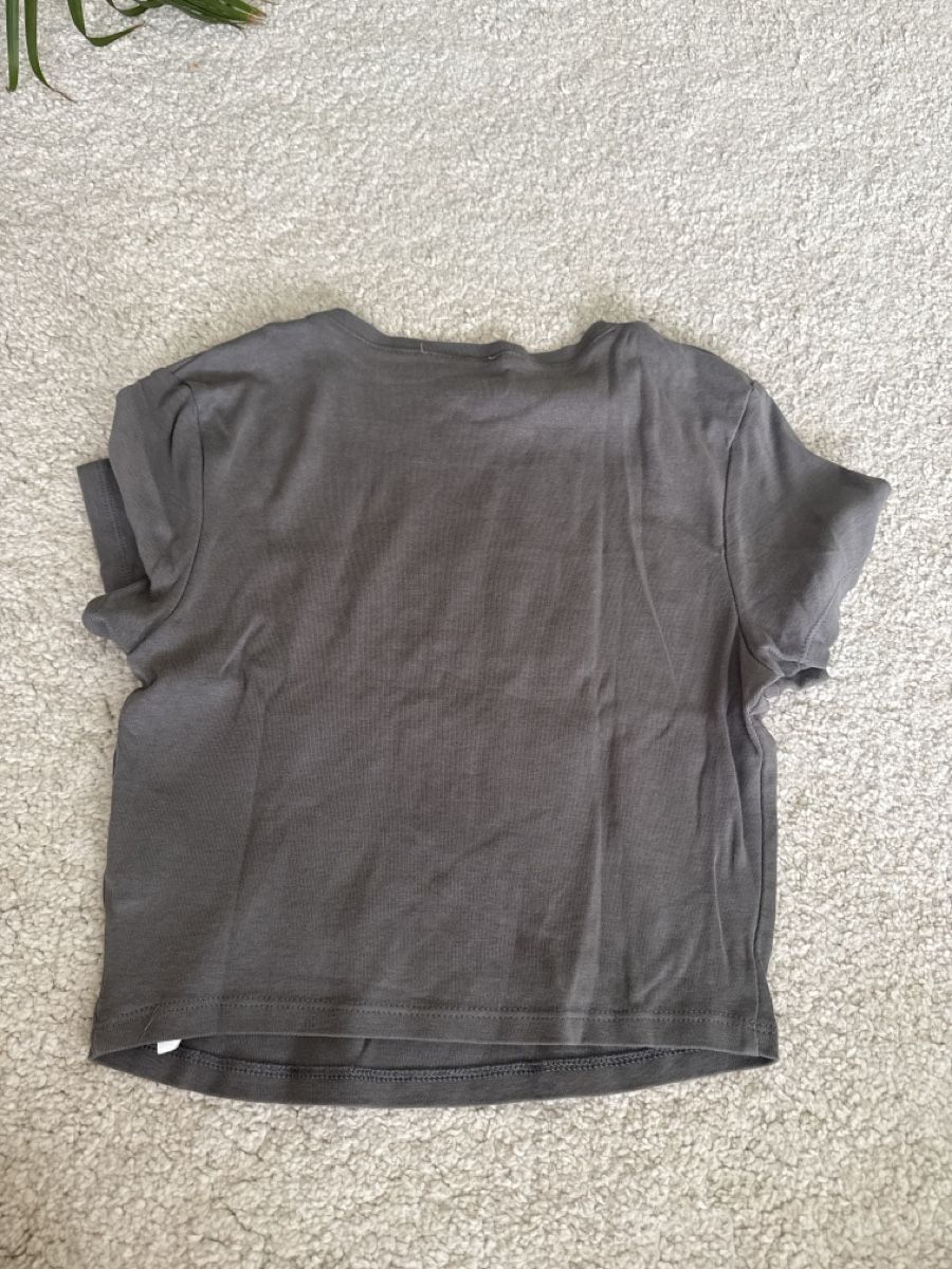 T-Shirts: Gecroppts T-Shirt grau – Gebraucht aus St. Niklausen LU von car_2562 1