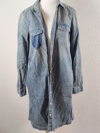 longue Chemise en jean bleu manches longues bon état
