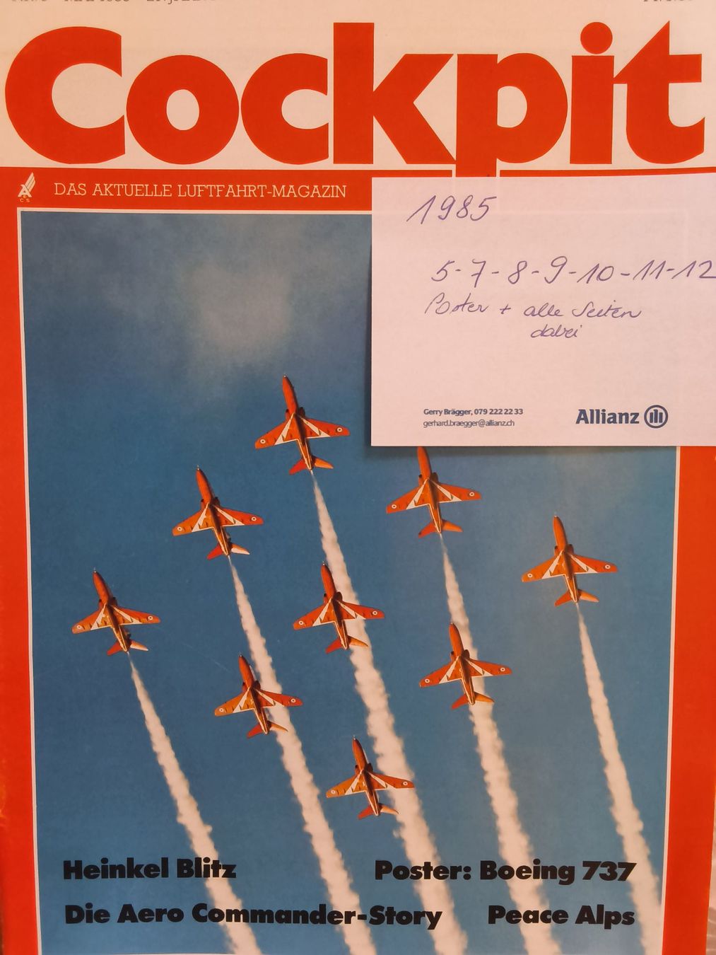Zeitschriften & Magazine: COCKPIT Luftfahrt Magazin 1985 – Gebraucht aus Hallau von histoiremerveilleuse 1