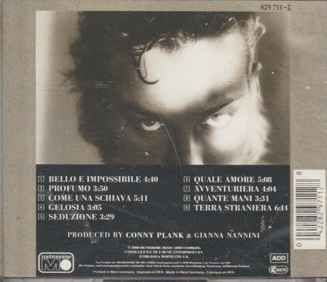 CD: GIANNA NANNINI - Profumo (CD mit Hit: Bello e Impossibile) – Usato da Zürich venduto da Vinyl 1