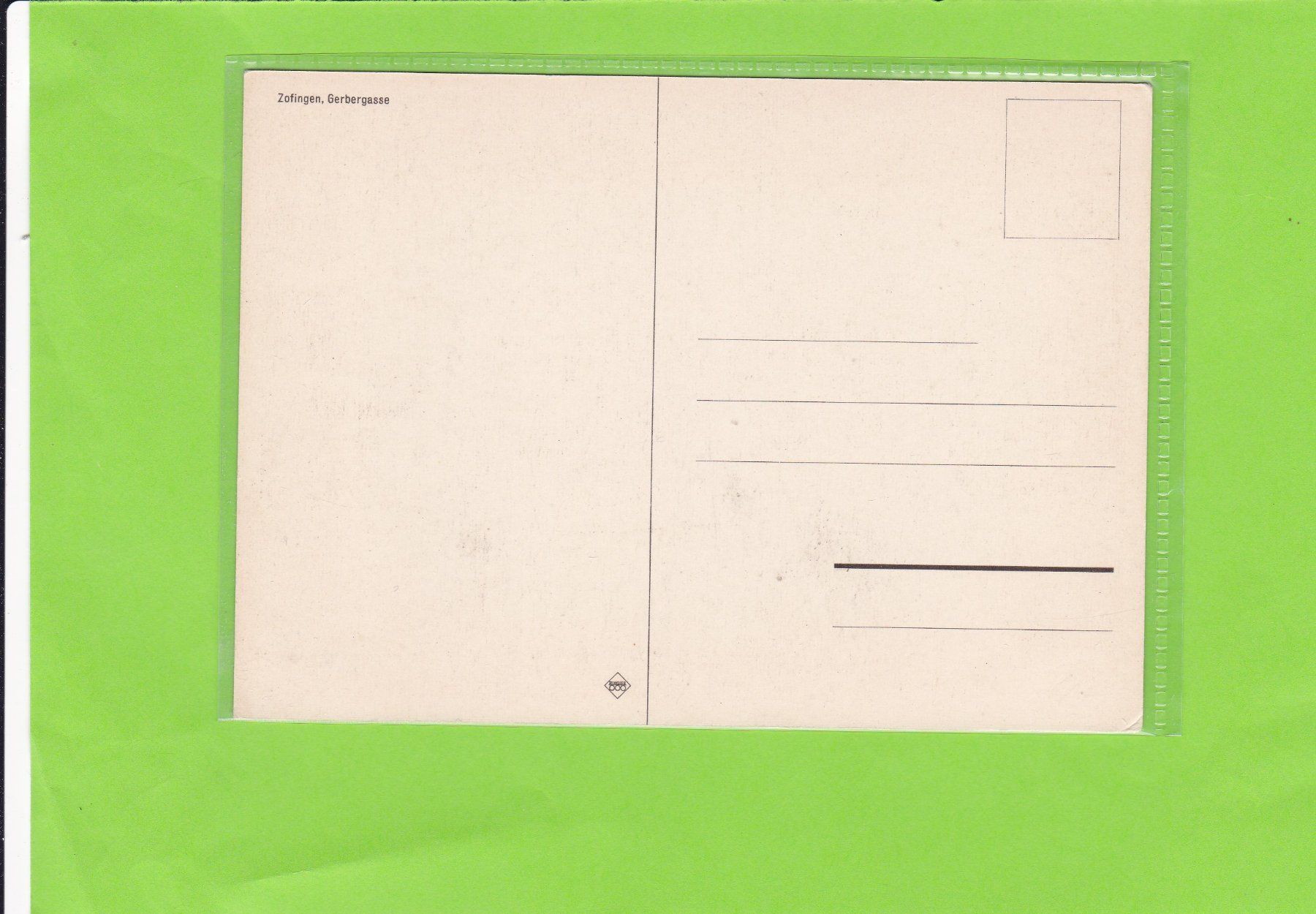 Cartoline postali: Zofingen-Gerbergasse – Usato da St. Peterzell venduto da neckertal 1