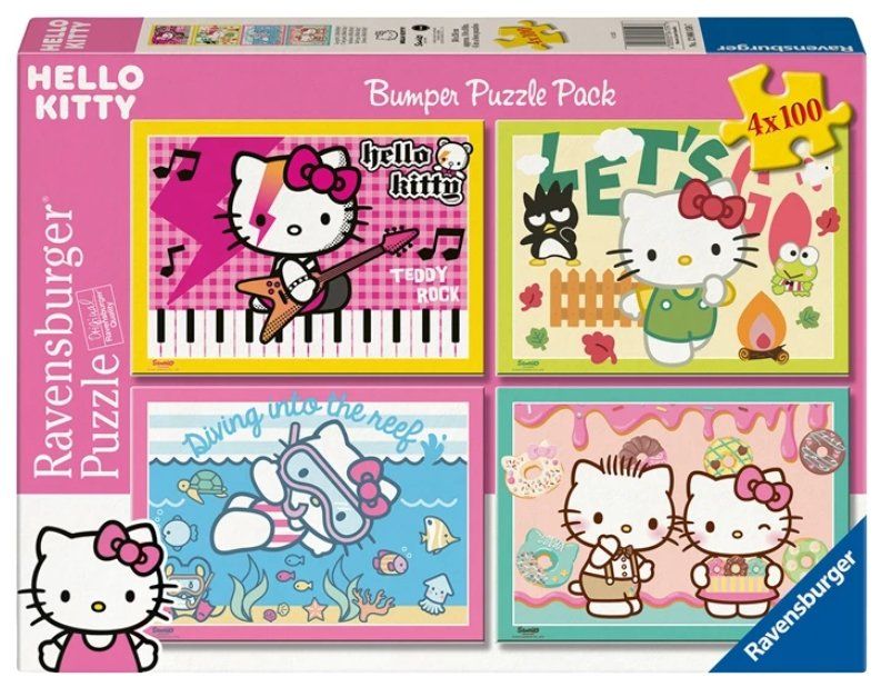 Ravensburger Puzzle: Ravensburger Puzzle 4 x 100 Teile Hello Kitty – Nuovo e nell'imballaggio originale da Oensingen venduto da Liquidations-Shop