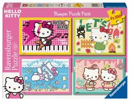 Ravensburger Puzzle 4 x 100 Teile Hello Kitty