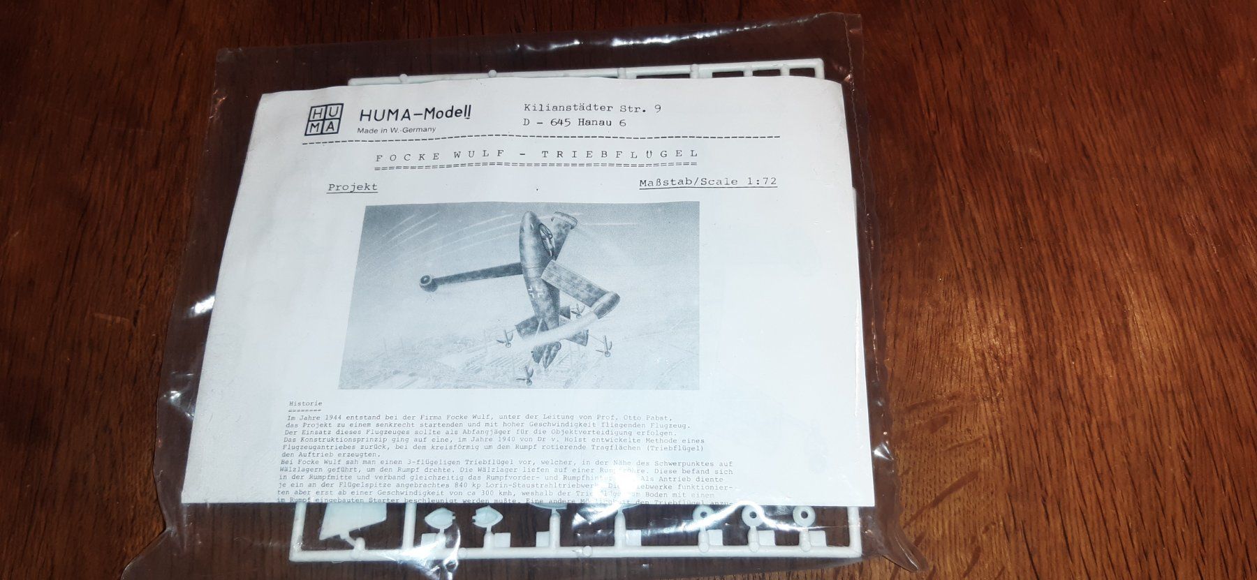 Kit di modellismo & Modellini statici: Focke-Wulf Triebflügel 1:72 HUMA – Usato da Fehraltorf venduto da STEMAC01TK