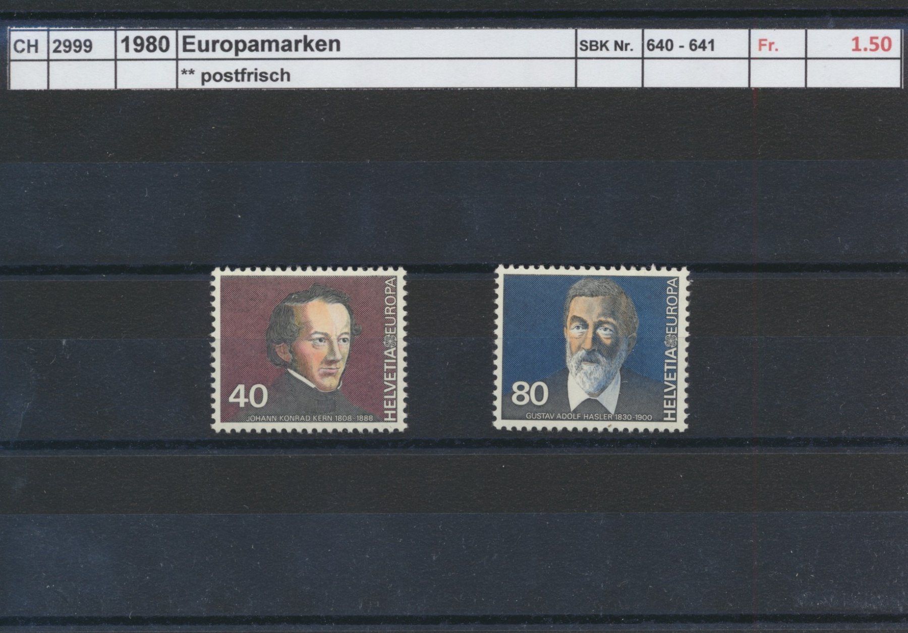 Tutti i francobolli: 1980 "Europamarken", ** postfrisch – Nuovo (secondo la descrizione) da Winterthur venduto da Zupogeru