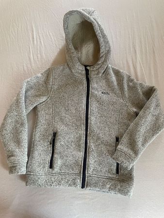 gefütterte Übergangsjacke, grau hell, Gr. 140