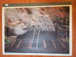 Schulwandbild: Kohlenmeiler von Gantert mit Begleitheft