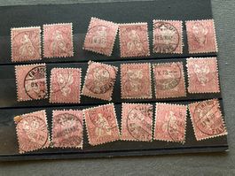 Briefmarken Sammlung 10 Rappen, diverse Stempel, guter Zu...