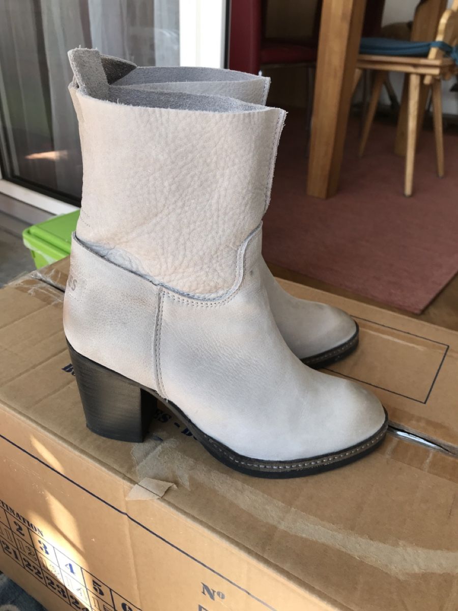 Scarpe da donna: SHABBIES Amsterdam, Stiefel, hellgrau, Gr. 37 – Usato da Meilen venduto da delta-da-spica 2