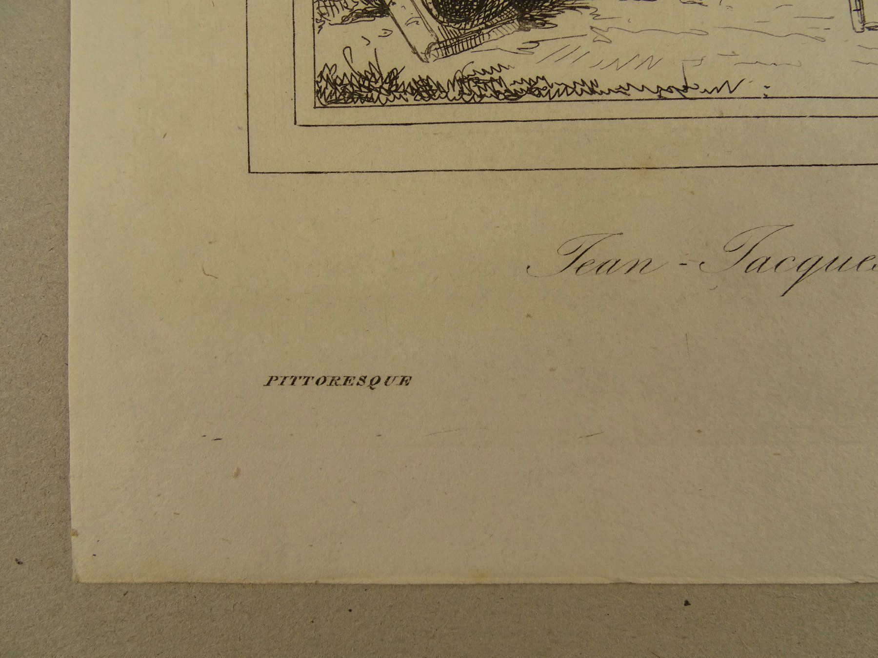 Incisioni: JEAN-JACQUES ROUSSEAU, KUPFERSTICH 1836 – Usato da Grüningen venduto da Kartensammler 3