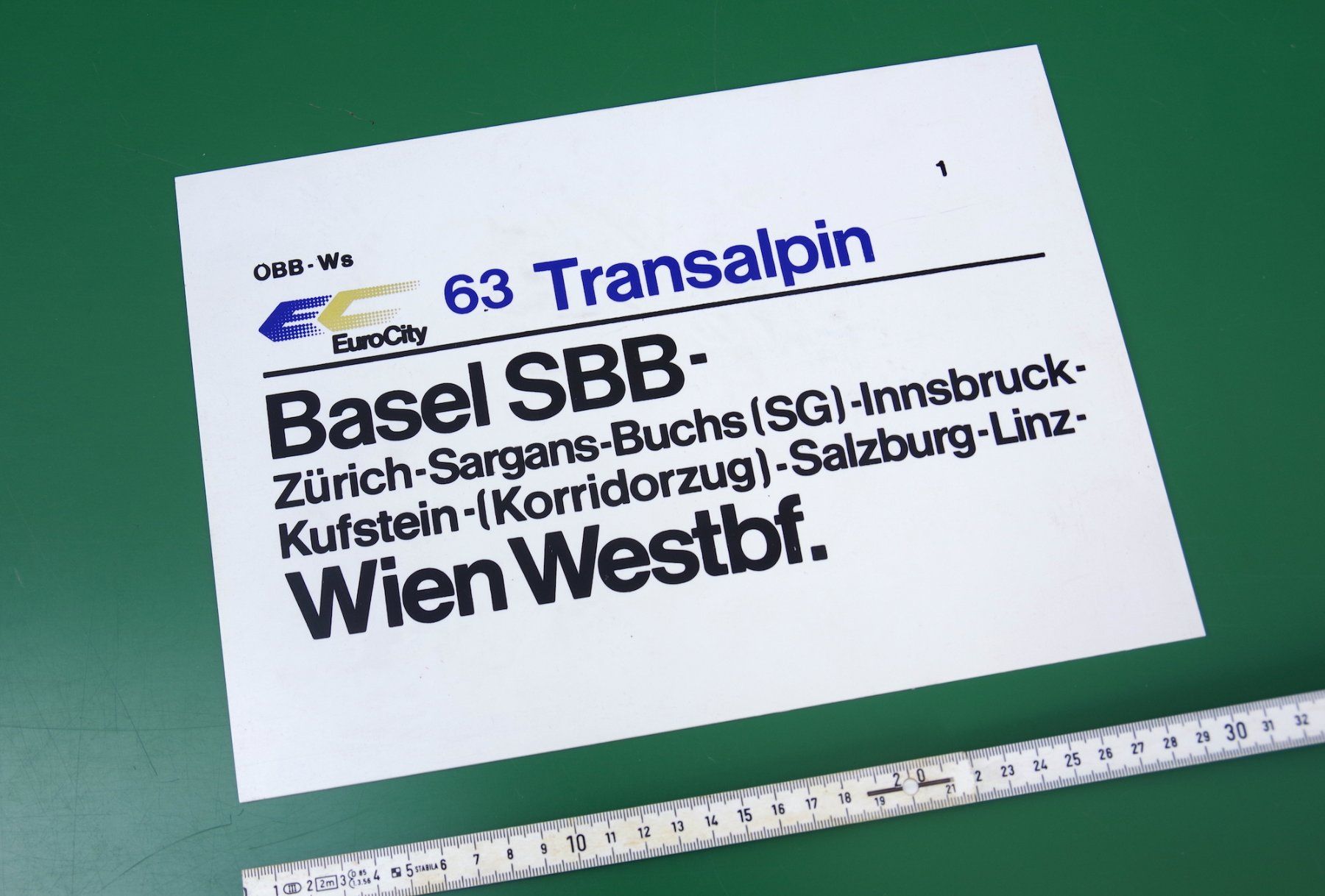 SBB/CFF/FFS Insegne: Originale Zielanzeigetafel der SBB CFF FFS/ÖBB – Nuovo (secondo la descrizione) da Frauenfeld venduto da Danielpwiedmer 1