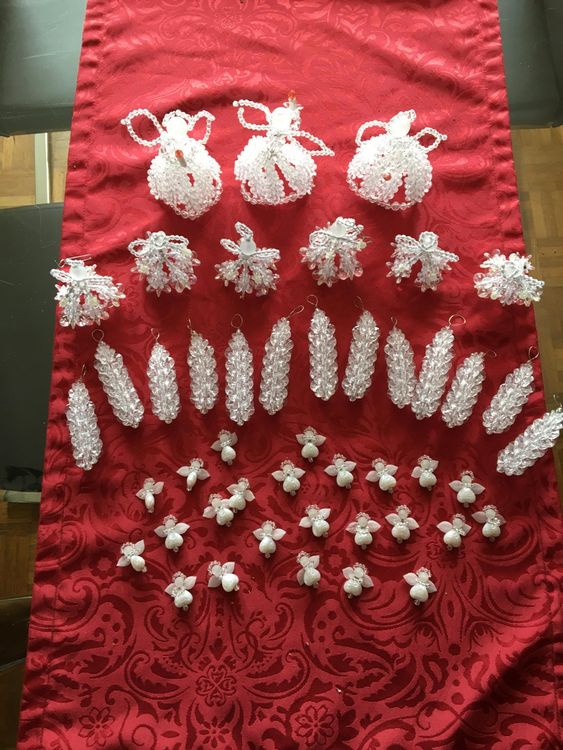 5er Set Weihnachtsbaum Hängedeko Rot - Süße Weihnachtsornamente Figuren