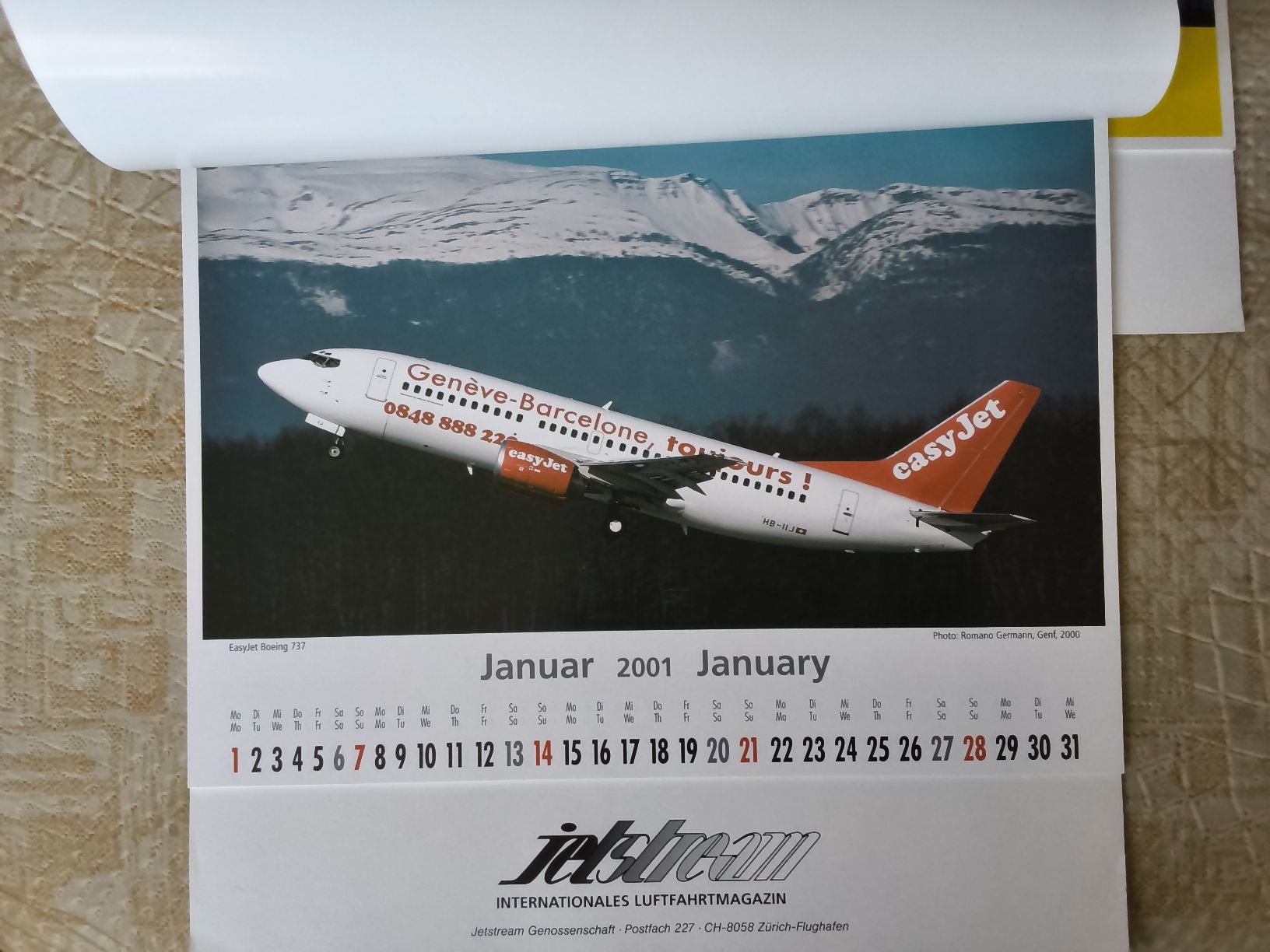 Calendari: 2er Set Bilderkalender 2000/2001 Jetstream – Usato da Hallau venduto da histoiremerveilleuse 1