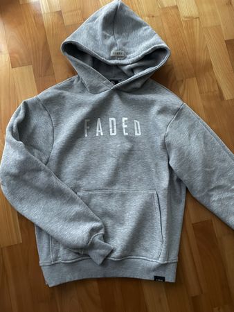 Grauer Faded Hoodie Gr. S