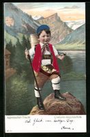 Präge-AK Knabe in Appenzeller Tracht be