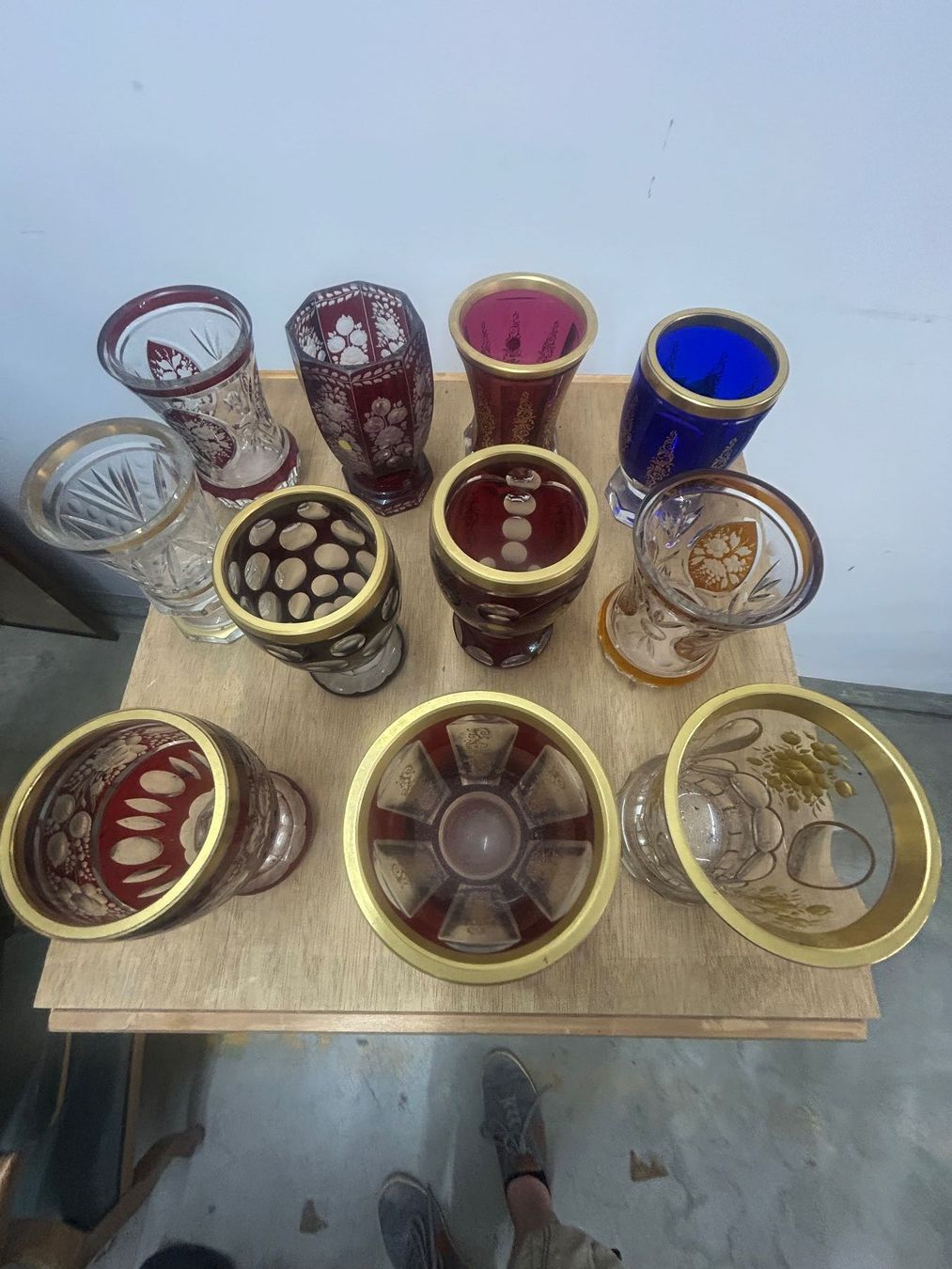 Verres: 11 böhmische Ranftgläser Taubenglas eher neuere Arbeit – D'occasion à Zürich par Levelart 6