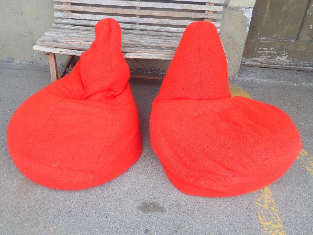 Sessel: 2 Sitzsack Vintage Space Age Design 70er Lounge – Gebraucht aus Wil SG von BrocknRoll