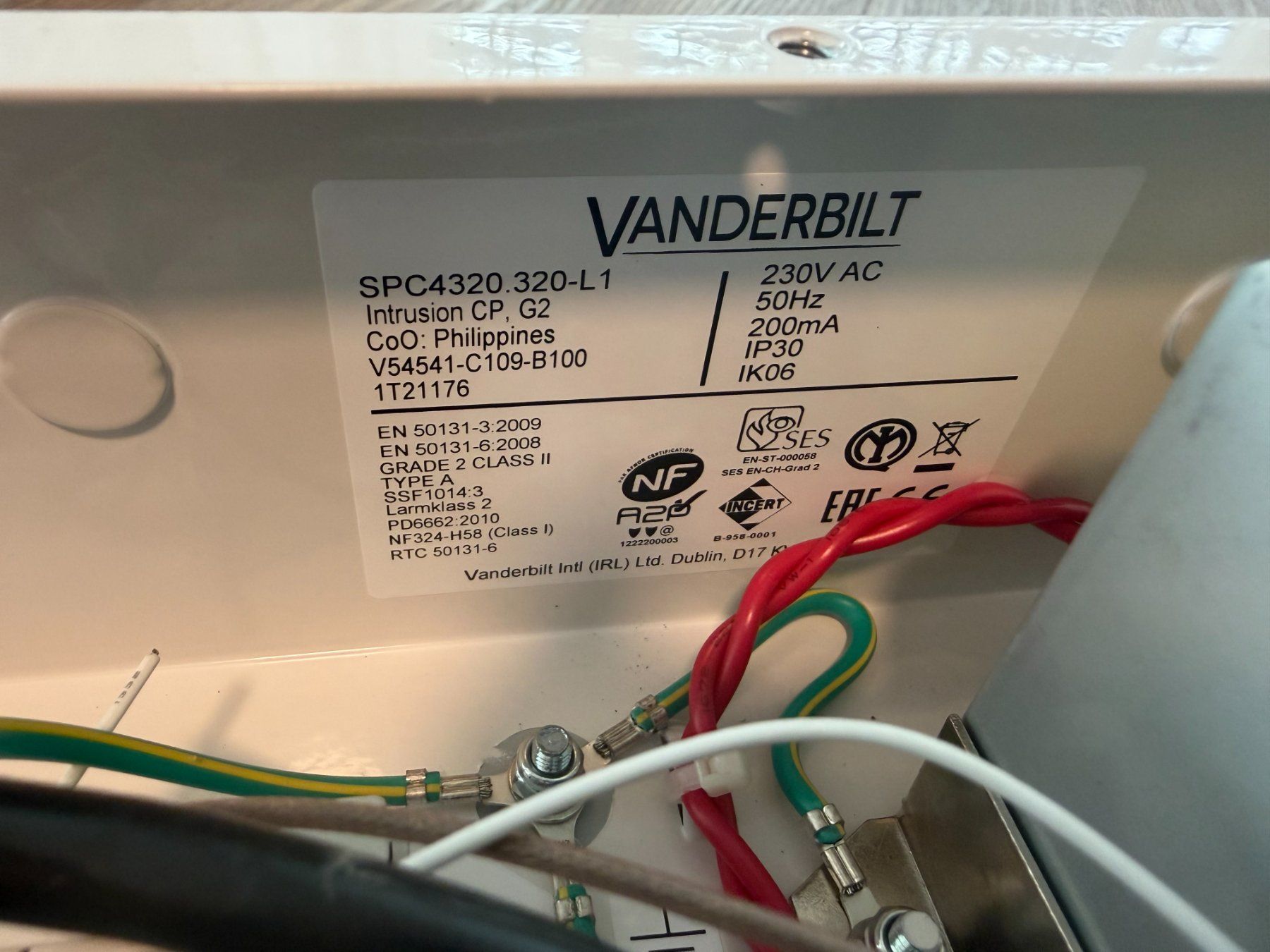 Sistemi d'allarme: Vanderbilt SPC4320.320-L1 Alarmanlage Grade 2 – Usato da Watt venduto da mete888 3
