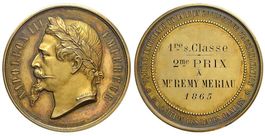 Frankreich, Preismedaille 1865, Zuchthunde Ausstellung