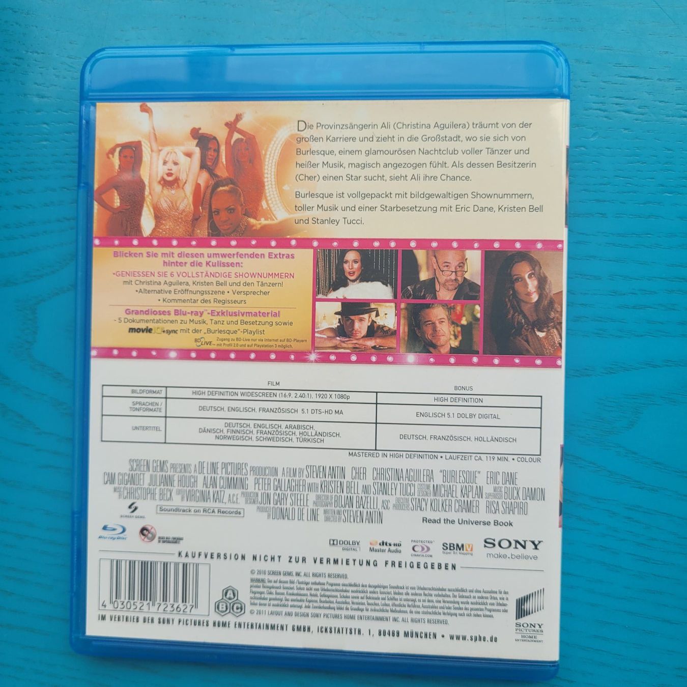 Tutti i DVDs: Burlesque- Cher, Christina Aquilera / Blu Ray – Usato da SCHÜBELBACH venduto da CoKaHa 1