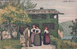 Carte Fête Nationale Suisse 1913 Das Rütli, Litho (1.8.1913)