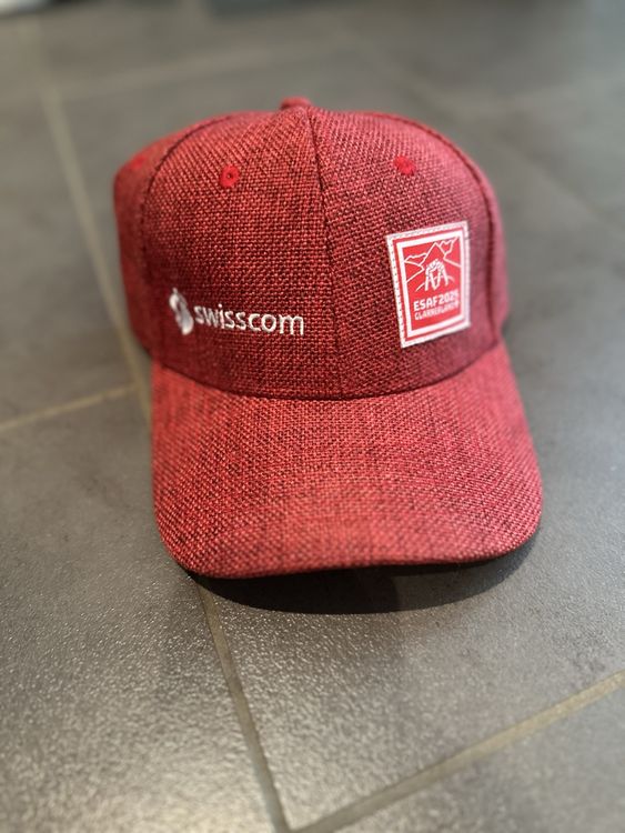 Swisscom Cap / Kappe ESAF 2025 rot neuwertig Rarität (Neu (gemäss ...