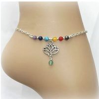 7-farbigen Chakras Fußkettchen