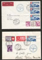 1939 : 2 Briefe Meldeflug Landi
