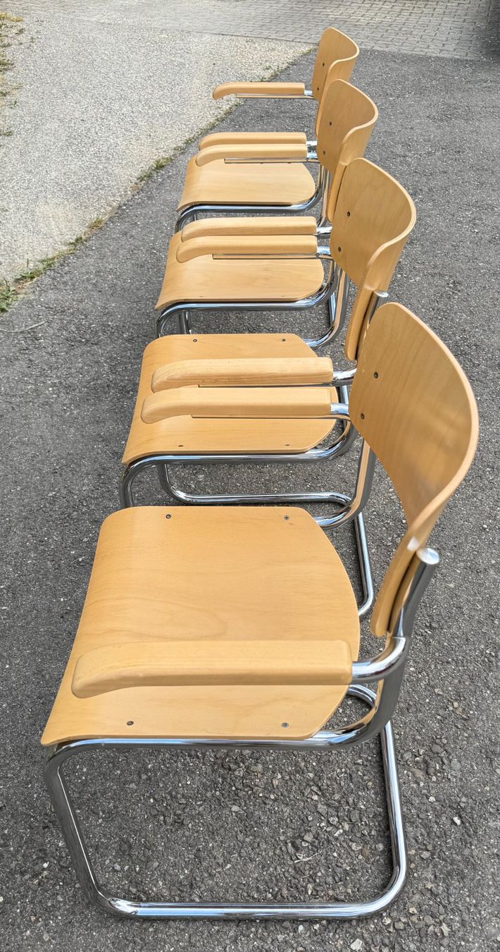 Thonet Sedie: Thonet S43F Freischwinger 4er Set // Marcel Breuer – Usato da Schinznach-Dorf venduto da mix 9