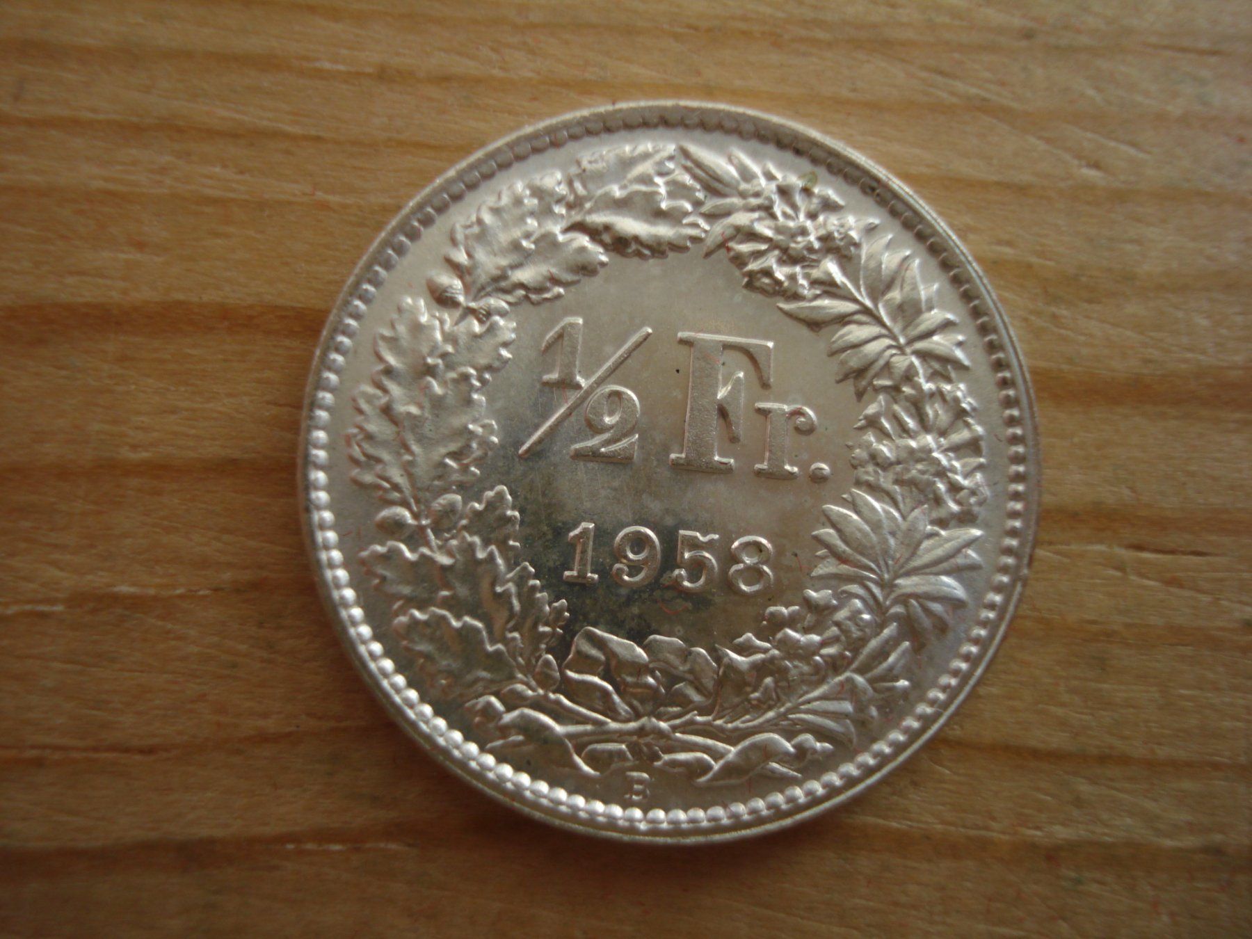 Tutti le monete: (S1)      1/2 Franken 1958 STGL – Usato da Erlach venduto da Net-Coins