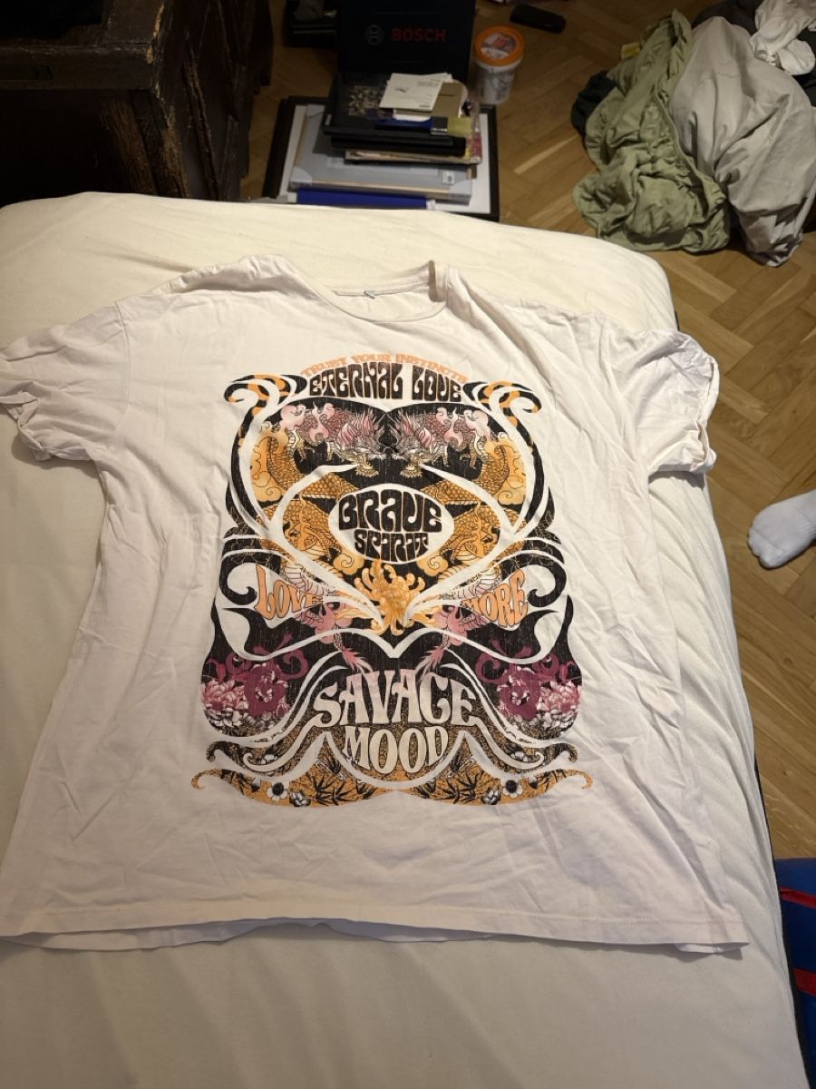 Bershka T-shirt: T-Shirt Dragon Print - Grösse L – Usato da Basel venduto da Xeno_96