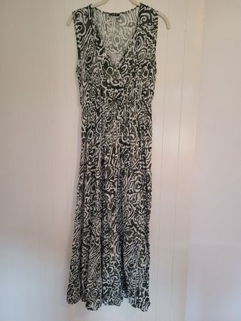 Abito lungo estivo donna con stampa geometrica taglia S