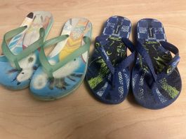2 Paar Kinder Badeschuhe/ Flip Flops, Ipanema Grösse 30/31