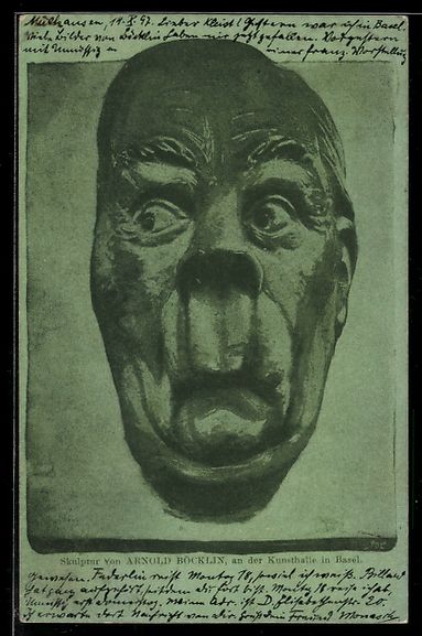 Cartes postales: Arnold Böcklin: Basel, Skulptur an der  – D'occasion à Berlin par bartko-reher