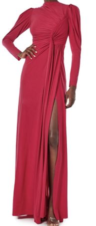 Monique Lhuillier long sleeve jersey dress