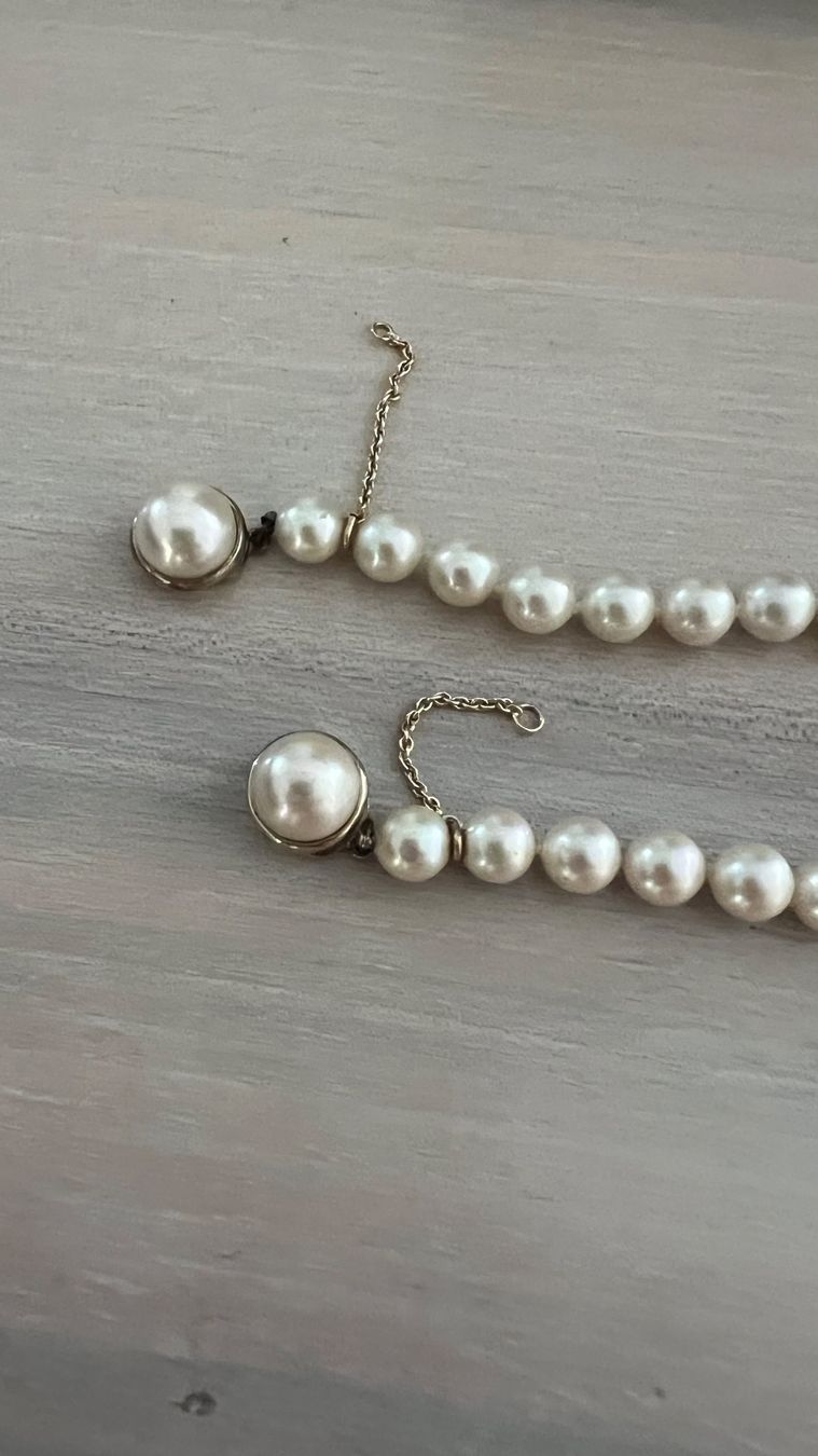 Colliers: Perlenkette und passendes Armband (unechte Perlen) – D'occasion à Endingen par chocosweet 5