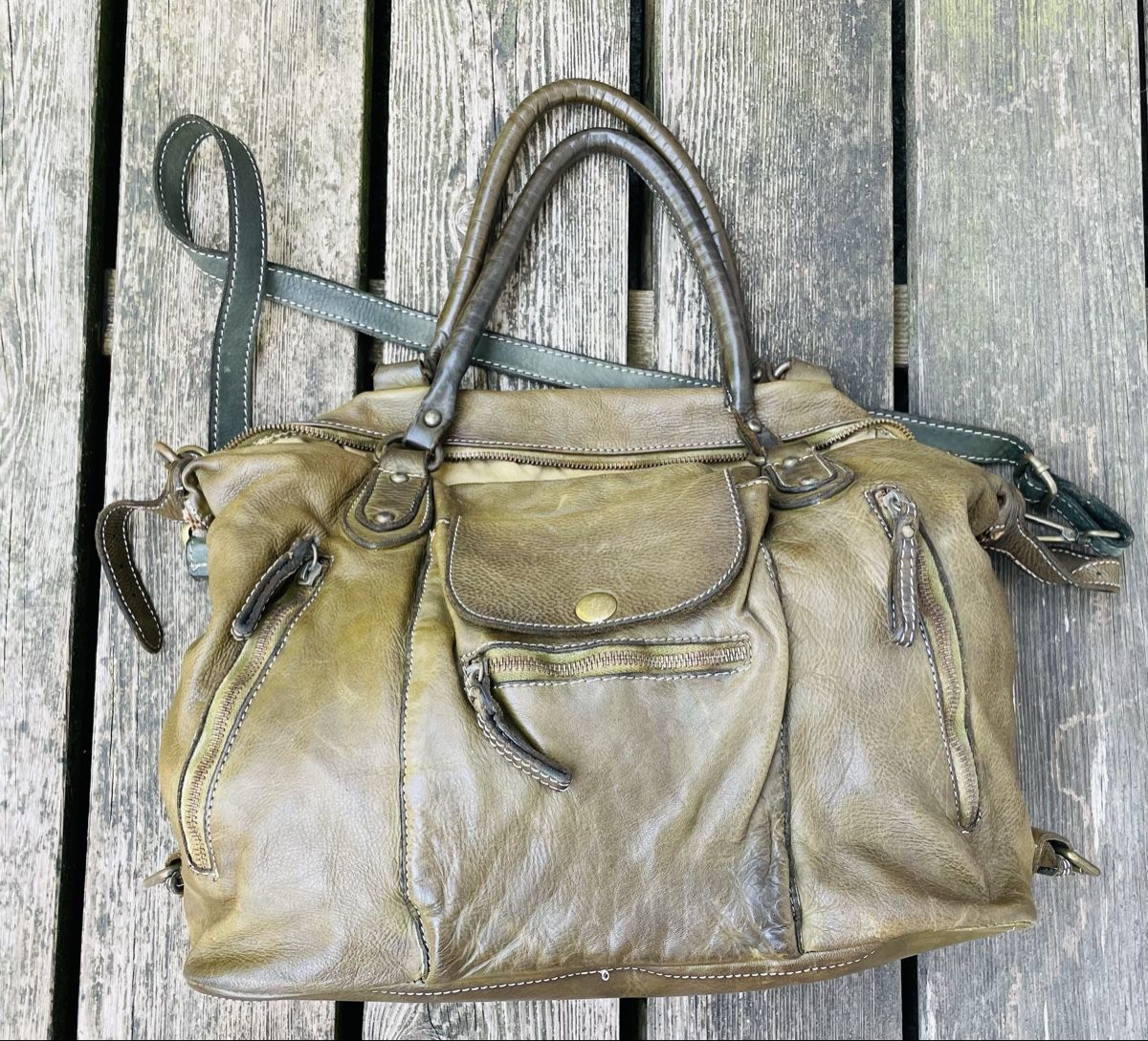 Vera Pelle Taschen für Damen: Handtasche Leder / Vintage Look – Gebraucht aus Wallenwil von Pm2000