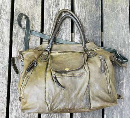 Handtasche Leder / Vintage Look