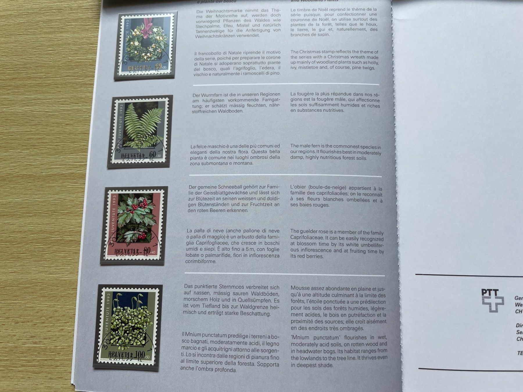 Tutti i francobolli: Carnet timb. 1993 prix poste 35.- SBK 85.- – Usato da Sonceboz-Sombeval venduto da Comment2 1