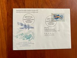 Langenbruck-Bern-Locarno Pro Aero 1963 Flugbrief (P843)